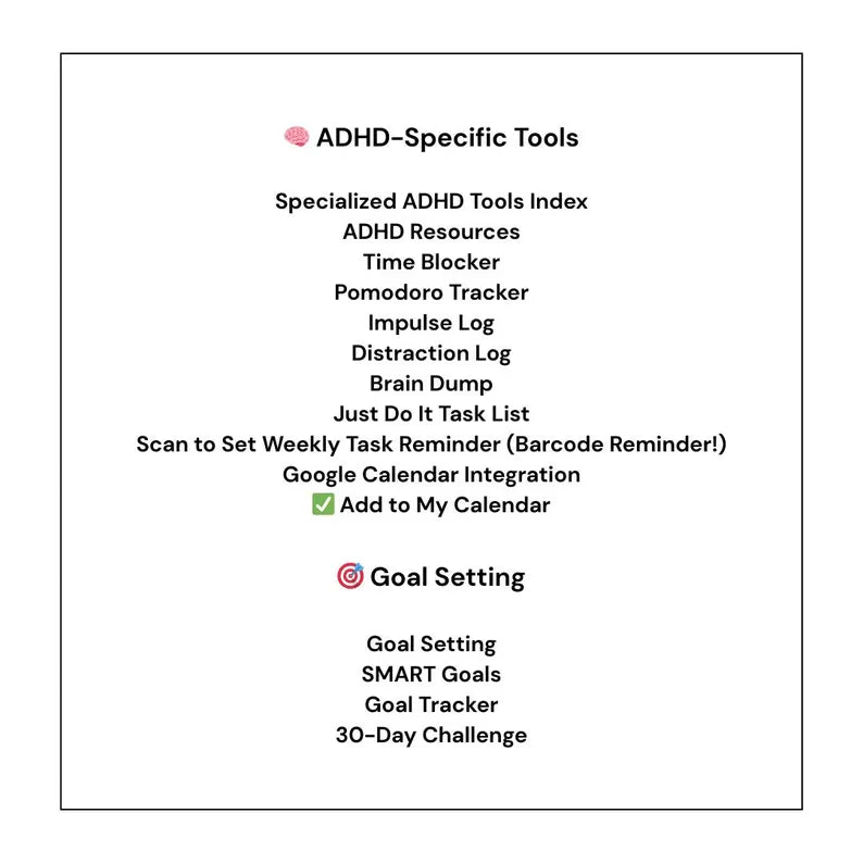 ADHD PRINTABLE Planner (made by an ADHDer)