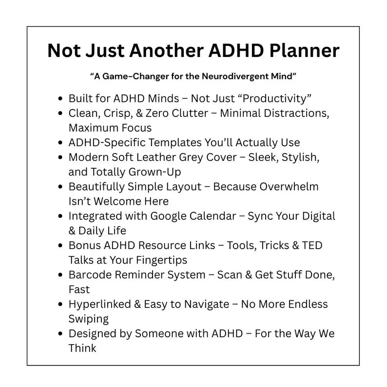 ADHD PRINTABLE Planner (made by an ADHDer)