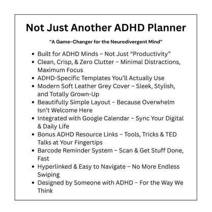 ADHD PRINTABLE Planner (made by an ADHDer)